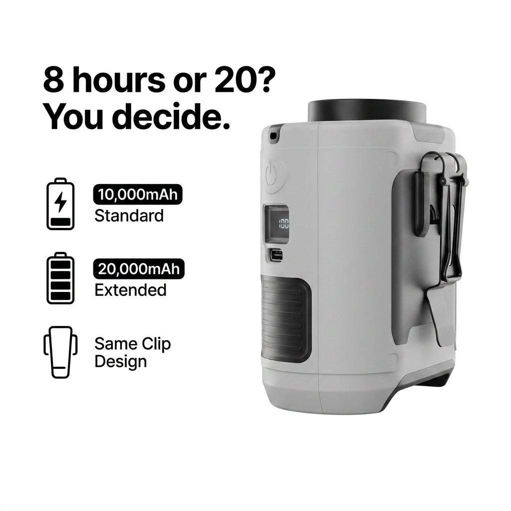 Portable hanging fan 3 speed modes infographic