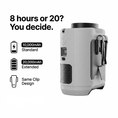 Portable hanging fan 3 speed modes infographic